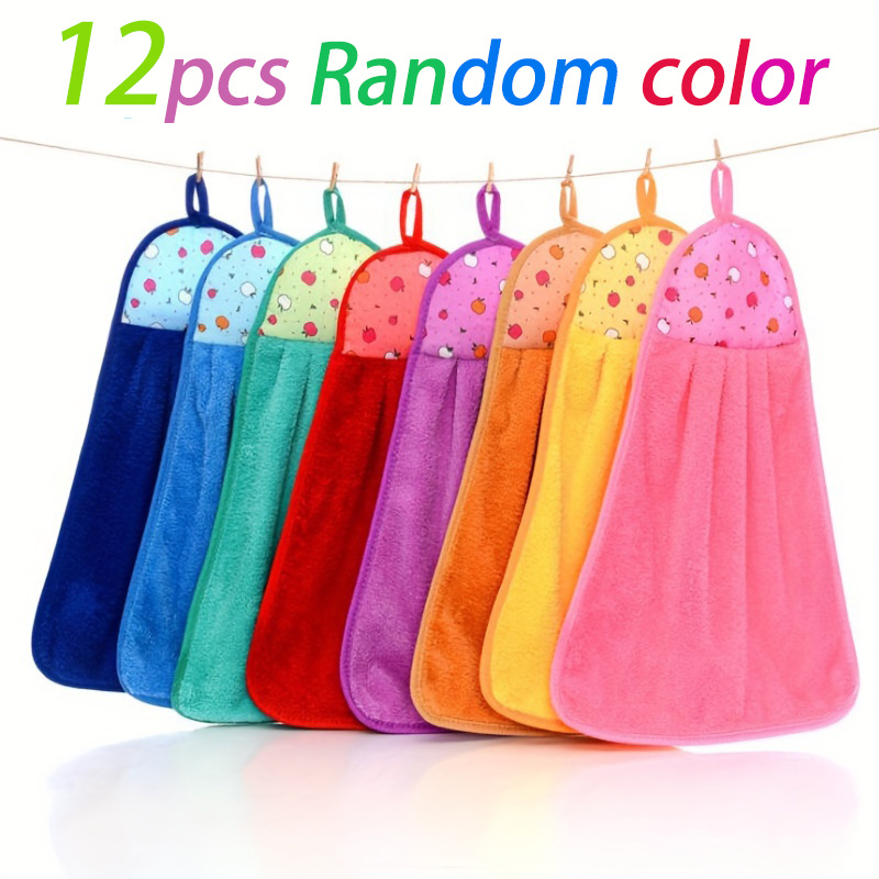 

12pcs Super Towels - , Hangable, , Polyester /red/, For Cleaning / Use, Users