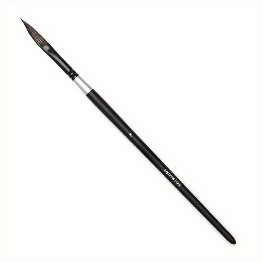 Squirrel Hair Watercolor Brush with Ergonomic Handle & Fine Tip
