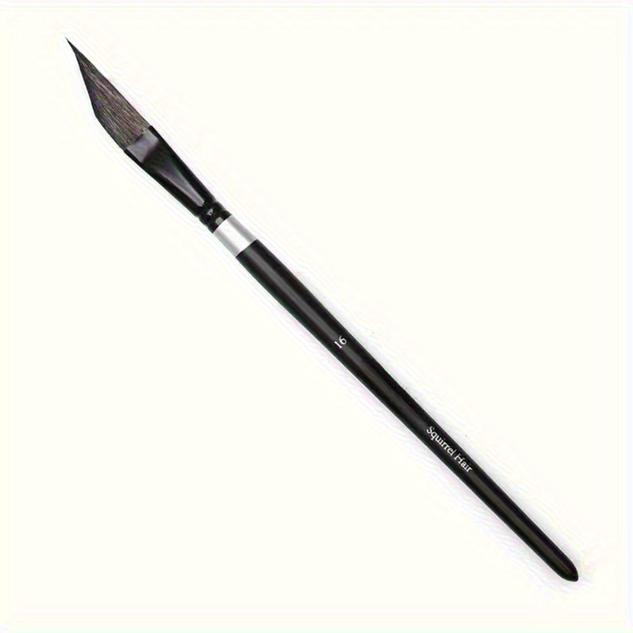 Squirrel Hair Watercolor Brush with Ergonomic Handle & Fine Tip