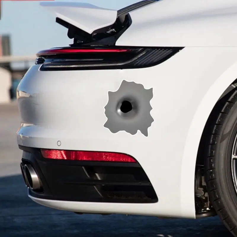 2x Realistic Bullet Holes Vinyl Sticker Decal Car Truck Auto - Foto 13