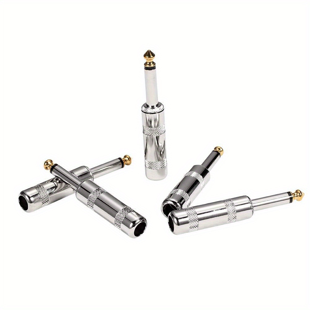 Alnicov 6 PZ Audio 1/4 "Spina Ad Angolo Retto 6.35mm 90 Gradi TS Mono Connettore Jack A Saldare Maschio Per Altoparlante Chitarra - Foto 10