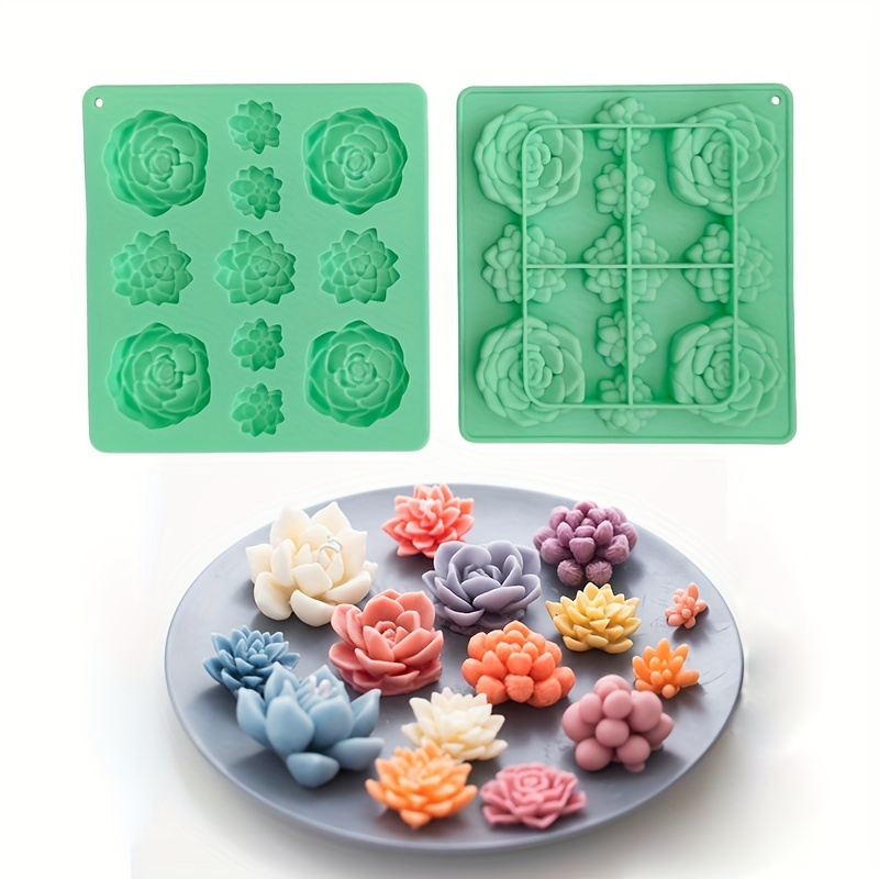 

1pc Succulent-shaped Silicone Mold For Ice, Cookies, Cakes, Chocolates & Candies - Kitchen And Dining Essential