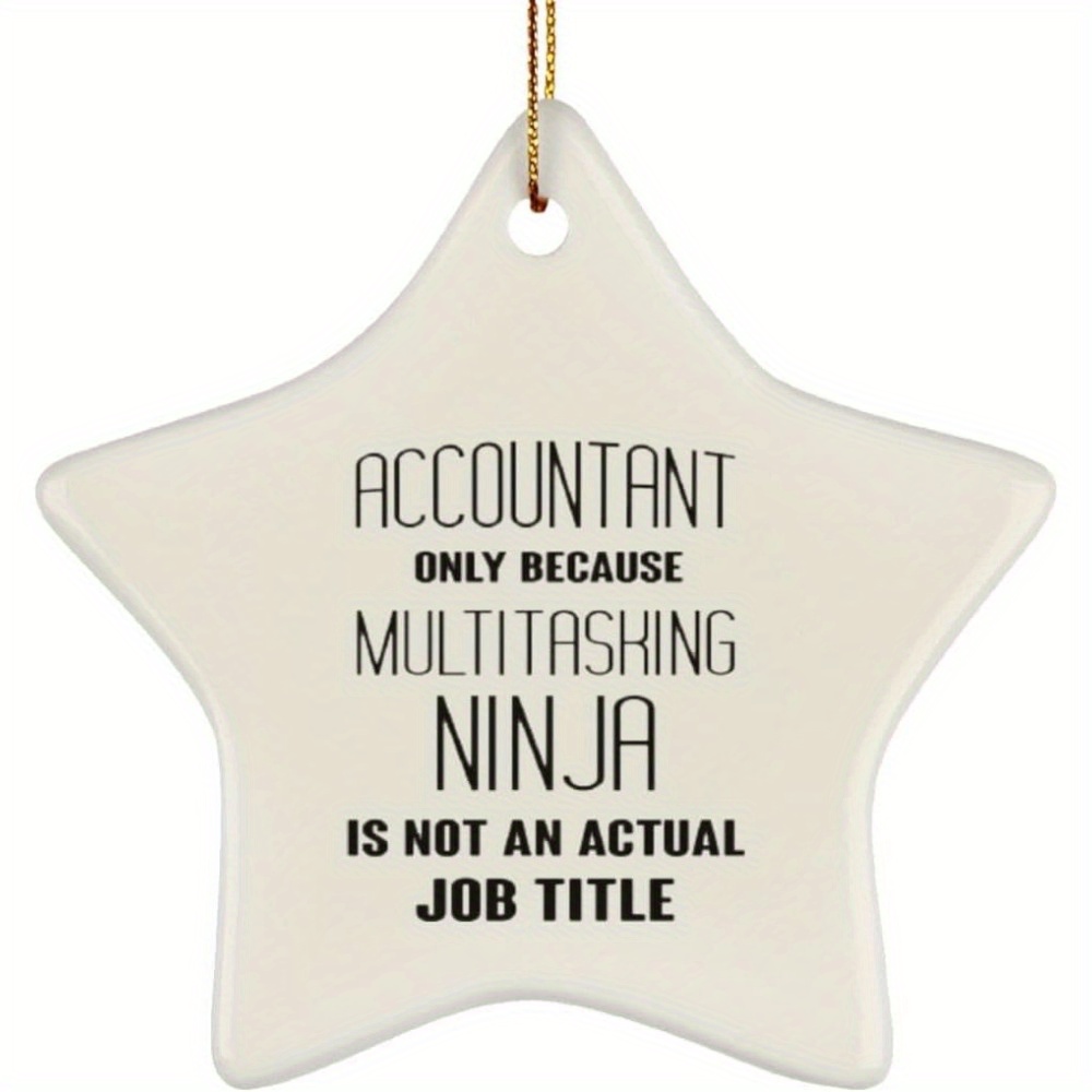 

Funny Christmas Ornament | Novelty Gift For Coworkers | Accounting Job Title | Sarcastic Office Humor Decor | Tree