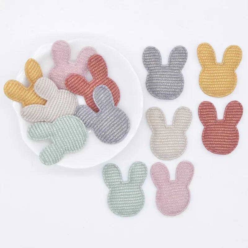 

50pcs Cartoon Rabbit-shaped Padded Appliques, Mixed Colors, Fabric Repair Patches For Diy Clothing, Hats, Headwear, And Crafts Sewing Accessories