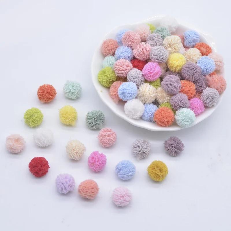 

100pcs 0.39" Mesh Chiffon Pom Poms For Diy Crafts, Headwear, Bows, Clothing, Hats & Shoes Decoration, Ball, Accessories