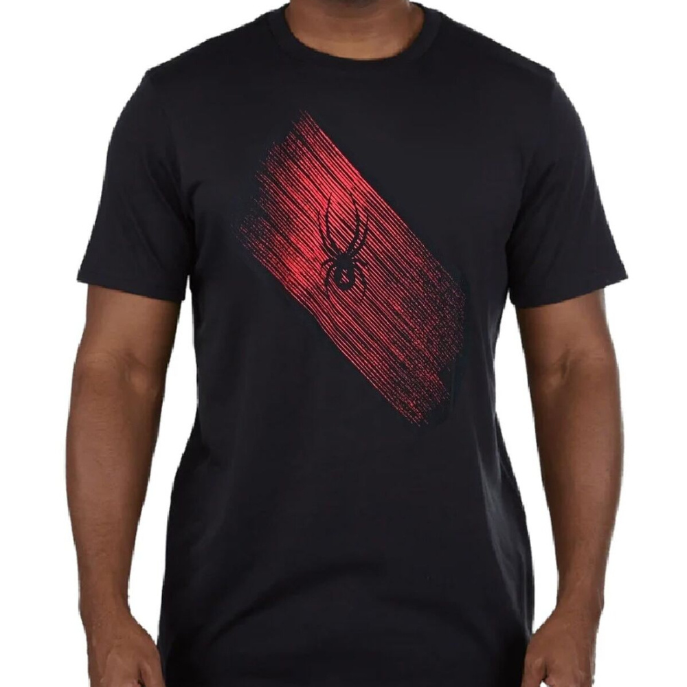 

Mens Spyder Black/ Red Print T-shirt