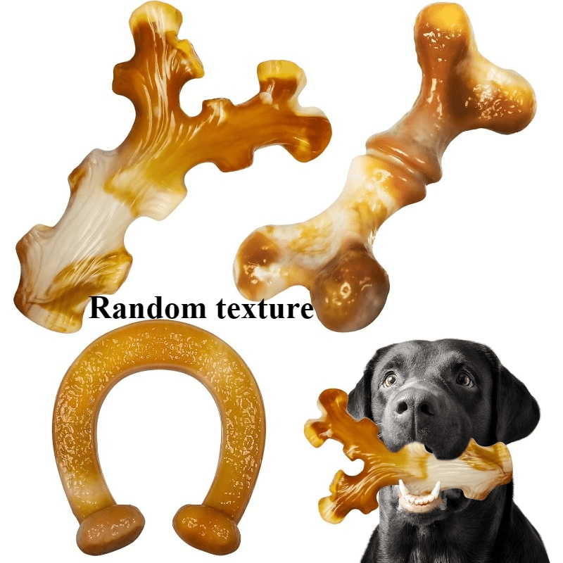 nylon dog chew toys for   3 pack   flavored durable   for super chewers indestructible medium to large breed dog chews without battery