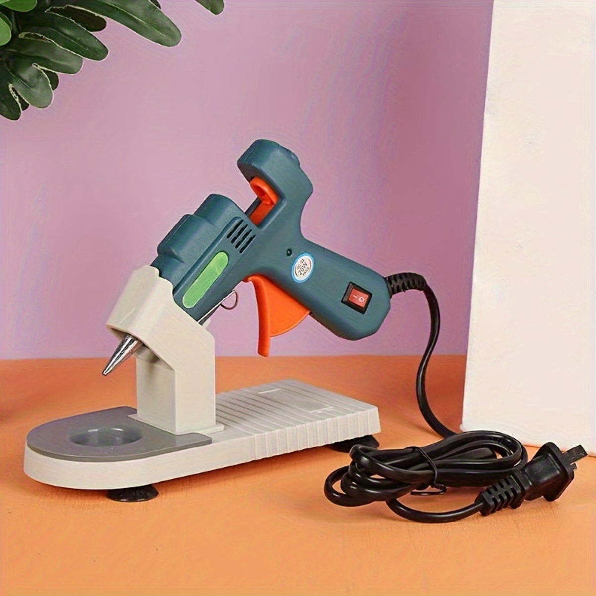 

1pc Sculpting Hot Glue Holder Stand, Plastic Organizer For Glue Tool, Accessory Storage Rack, Compatible With Standard Hot Glue Pistols, No Power Or Battery Needed