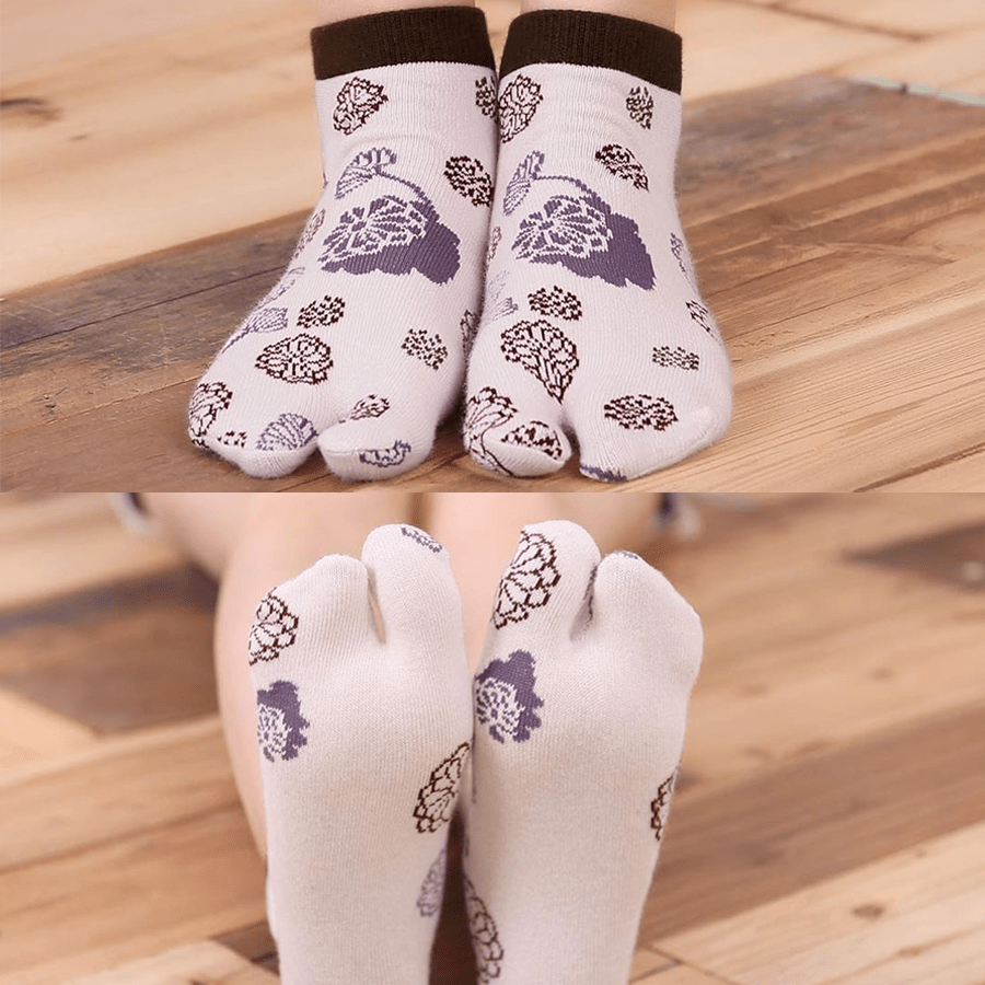 5 Paia Di Calzini Donna Cotone 5-10, Design Vintage Frilly Floral - Morbidi E Traspiranti, Casual - 4