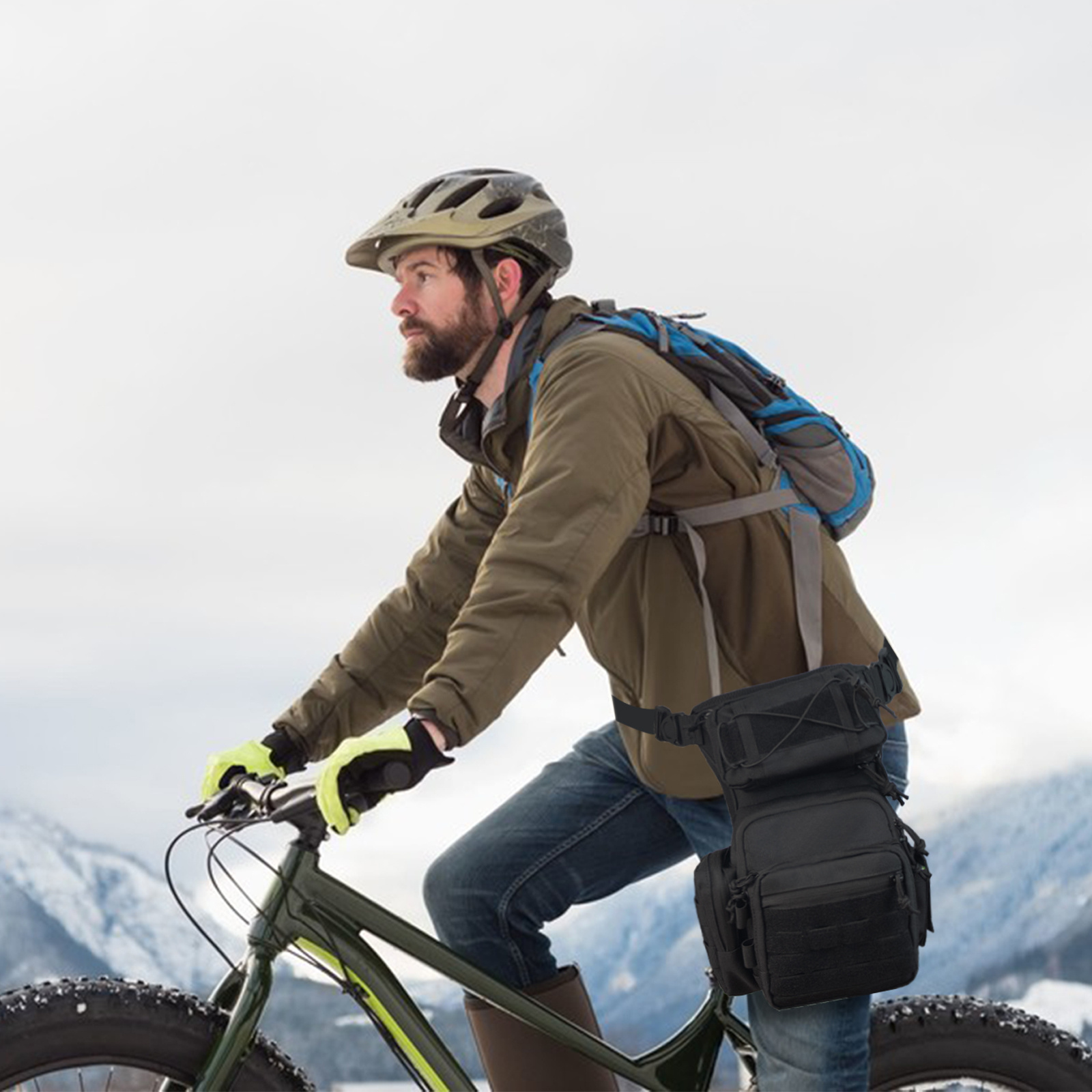 Bolsas Pierna Ciclismo Motocicleta Hombres Mochila Rinonera Temu