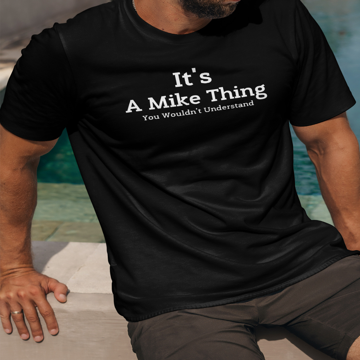 

Men's 3d T-shirt - " A Thing" Humorous Quote, Casual Outdoor & Sports Tee, Breathable Polyester-spandex , Crew Neck, Short Sleeve, Machine Washable - Summer