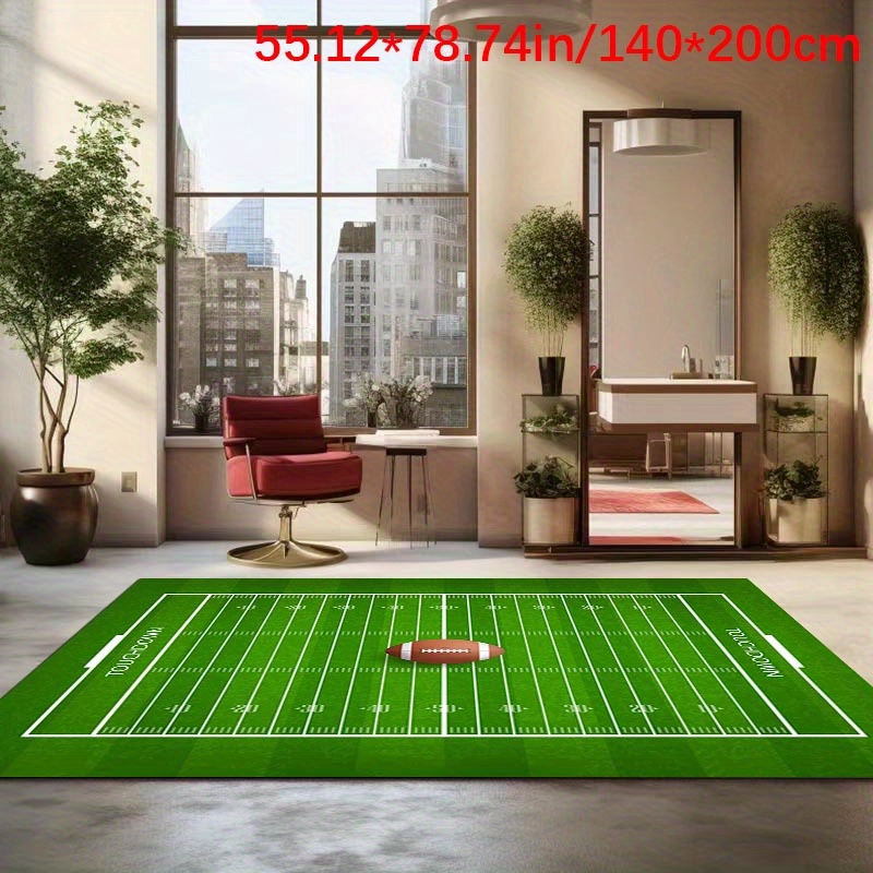 

Golden Diamond Fleece Football Field Rug: 31.5' X 47.24' / 80" X 120" - Soft, Machine Washable, Non-slip, Pointed Tufting, Suitable For Living Room, Bedroom, Office, And Entryway Decor