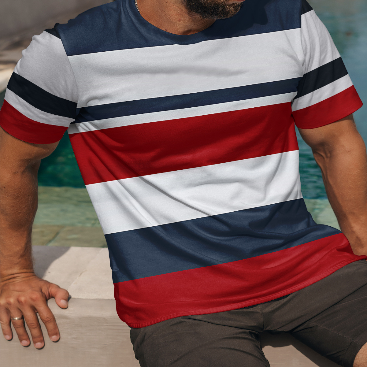 

Men's T-shirt, Casual Short Sleeve Crew Neck Tee, Men's Clothing For Summer Outdoor