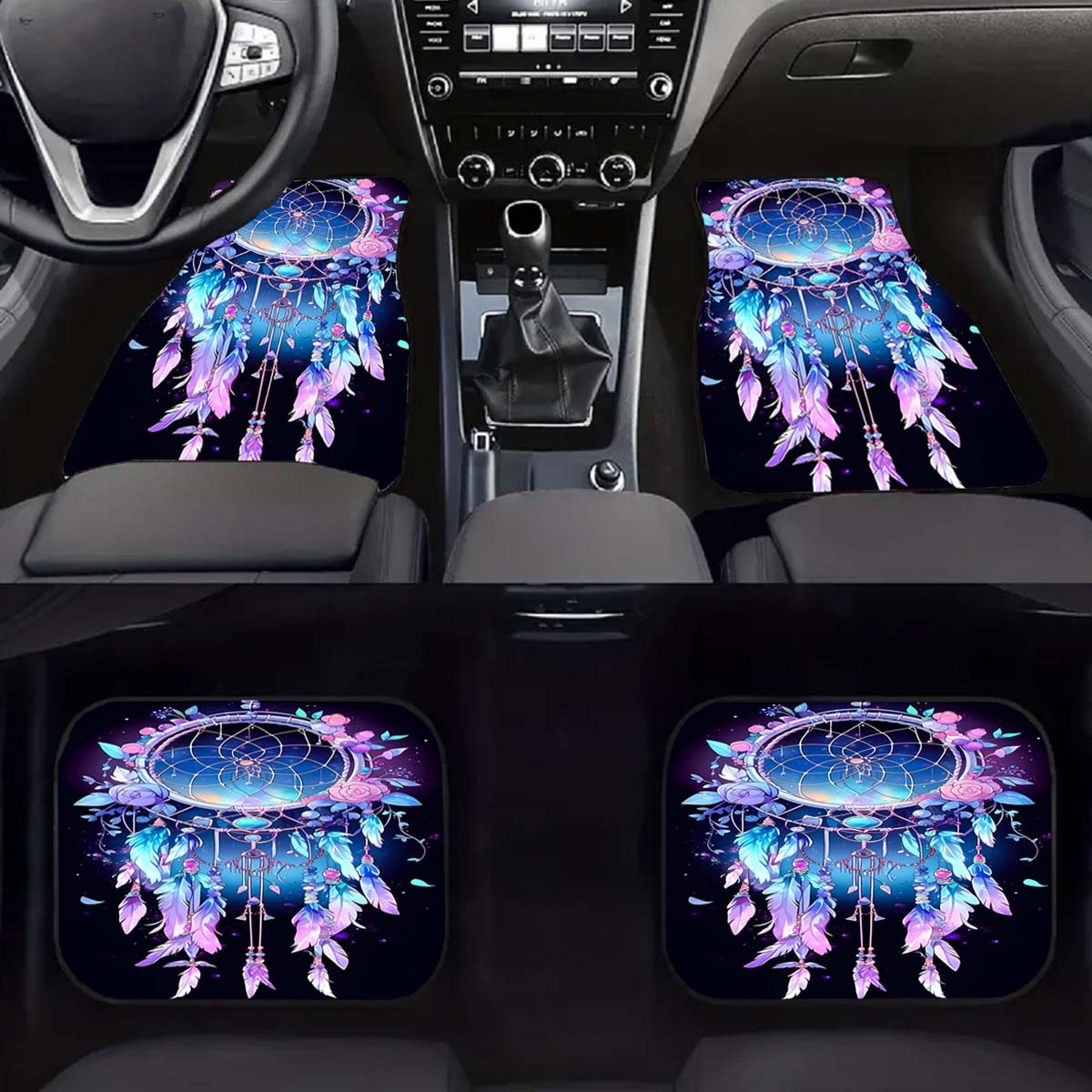 Light Blue Dream deals Catchers Floral Flowers Car Back Seat Pet Cover, Backseat Covers, Car Seat Covers, Car Seat Protector, Car Accessories