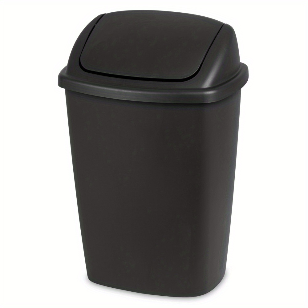 

7.5 Gallon Plastic Wastebasket For Use In The Kitchen, Bathroom, Bedroom, Dorm, Utility Room Or Basement With Touch-and-go, Flip-and-open Lid