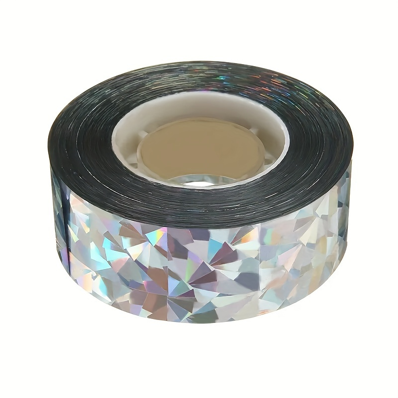 Image of 1 Roll, Double-sided Bird Repellent Ribbon, High-brightness Fruit Tree Tinsel Laser Bird Repellent Tape, Yard Decoration Ribbon