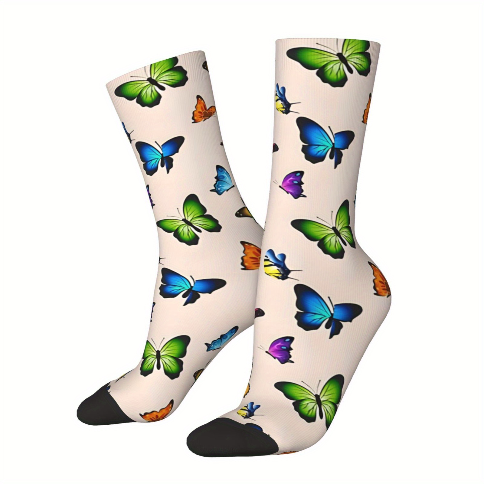 

Cute Butterflies, Rose Golden Aesthetic Patterns Men's Socks - Retro Hip Hop Novelty Pattern Crew Crazy Sock Gift Printed - Knit (polyester) With Elastane - Hand Wash Or - Mid-calf Length