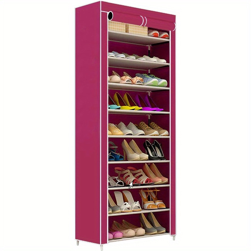 9 Tier Shoe Rack, Shoe Cabinet, Shoe Storage, Can Hold About 27 Pairs Of Shoes, Simple Shelf (58 X 28 X 160cm)
