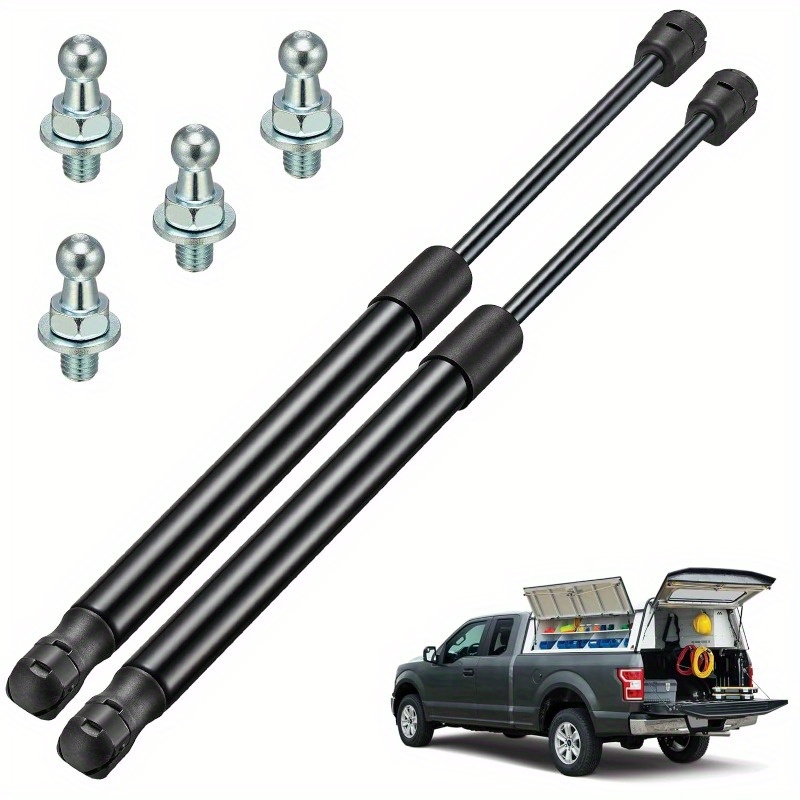 TEMU Set Of 2 Gas Shocks Struts Lift Supports For Leer , Rv Motorhome, Cargo Storage Window, Truck Canopy Cover, Cabinets, Doors, Etc., Rated At 15 Inches And 60 Lbs (265n)