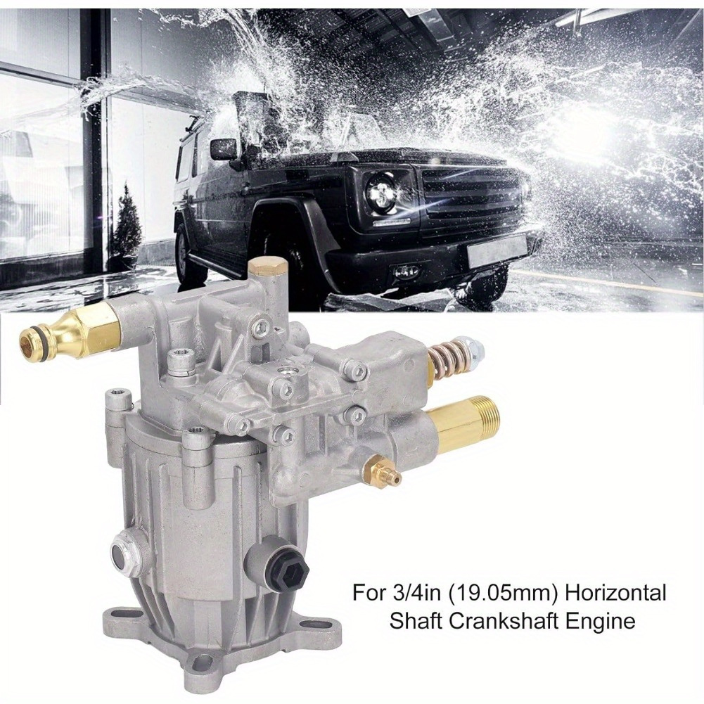 Image of High-pressure Cleaner Pump 2610-3000psi 2.2-2.4gpm For 3/4in Horizontal Shaft, Dual-seal System Aluminum Pressure Die-casting For Dxpw3025