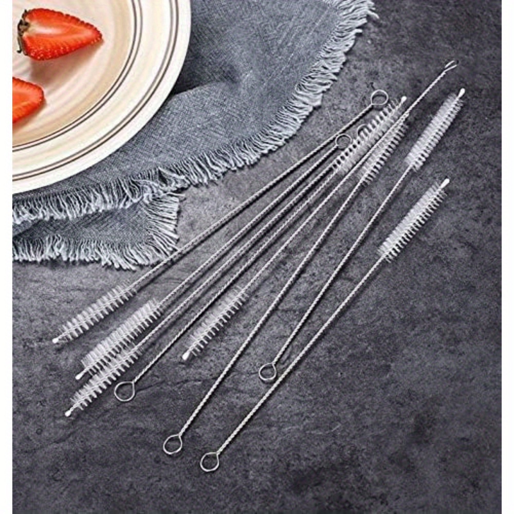 

50-piece Stainless Steel Straw Cleaning Brush Set - Extra Long Reusable Straw Cleaners For Tumbler, Bottle, Sippy Cup & Tube Brushes