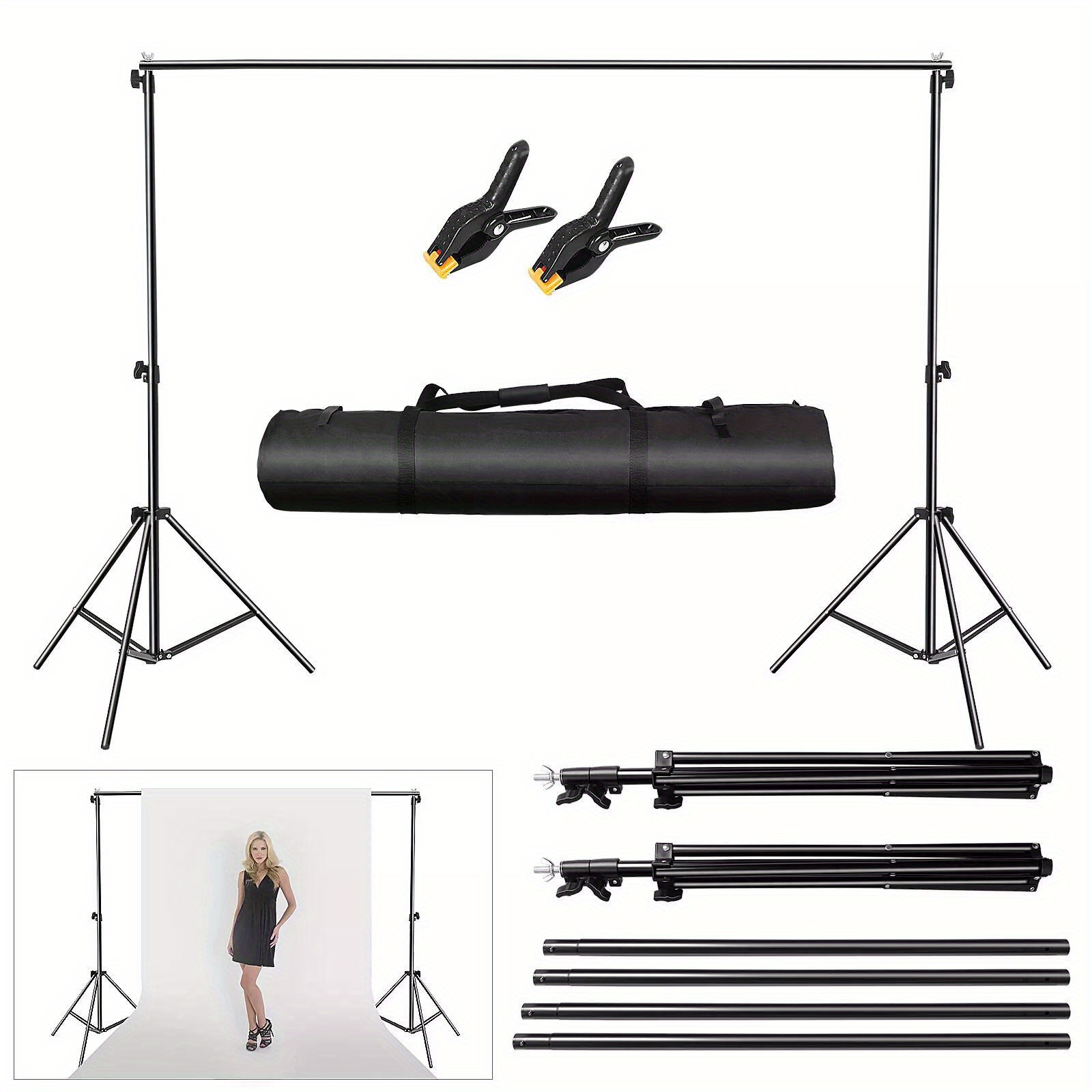 E-shop 2 x Professionelles Foto Studio Hintergrund System Stativ Hintergrundständer
