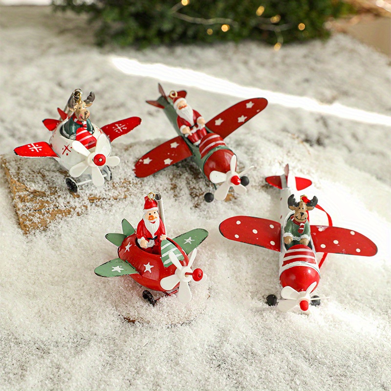 

Christmas Creative Pendant Santa Elk Airplane Christmas Tree Hanging Decorations Small Ornaments Hanging Ornaments