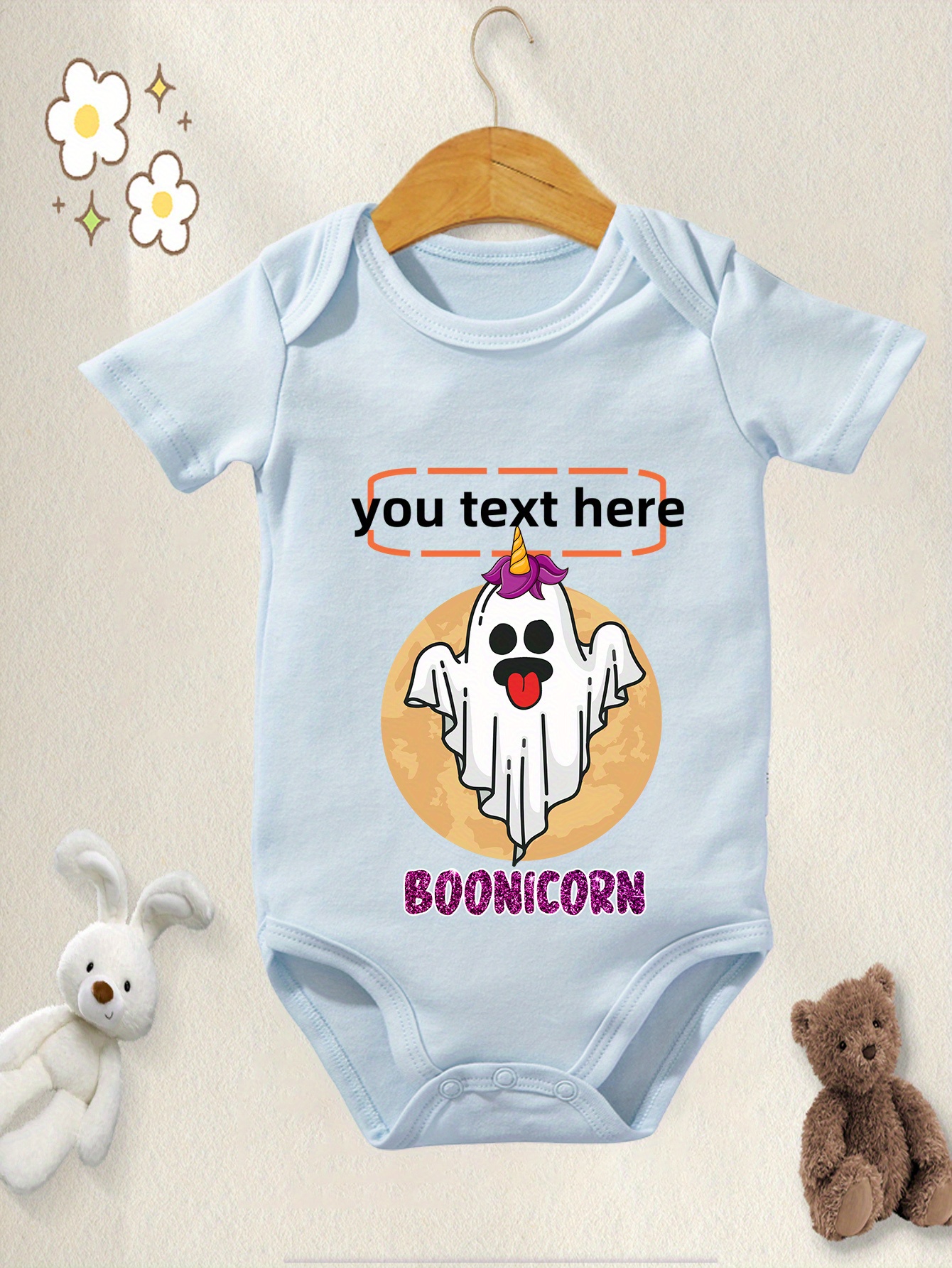 anpassbarer halloween strampler kleinkinder 100% baumwolle Temu