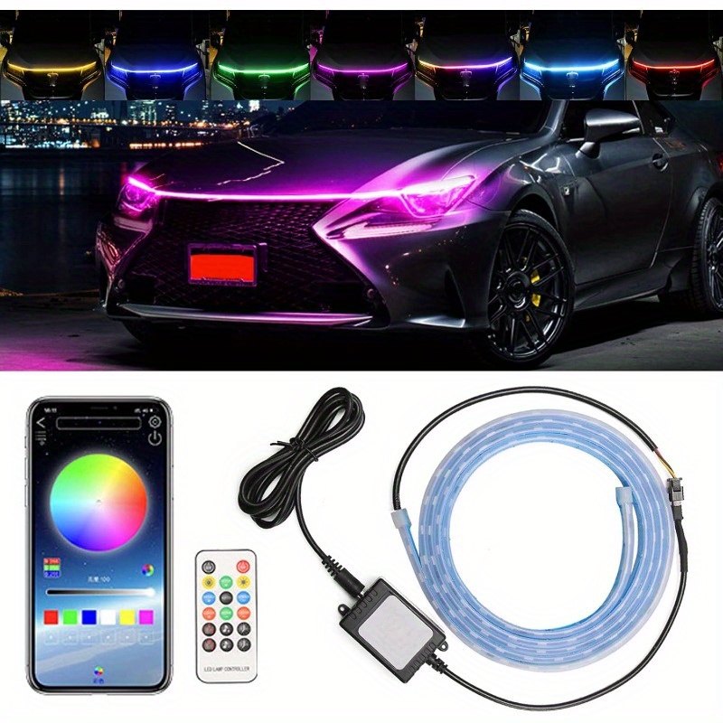 

70 Inch Halloween Cool Decorative Light Strip With Flexible Led And App Controllable Color Led Light For Suv Light Strip