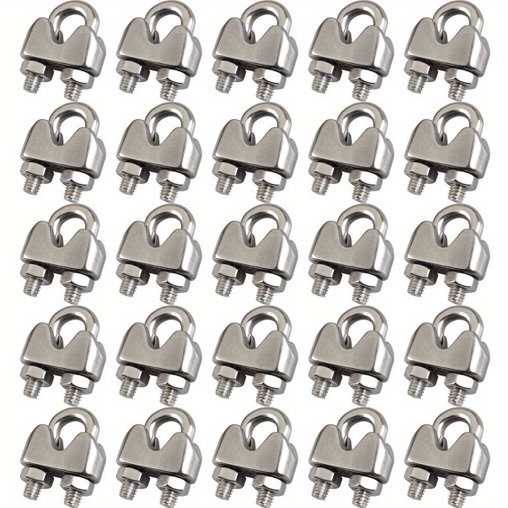 

25pcs Steel - 3/16" M4 Clamps, U Bolt Fasteners For , , & Hanging