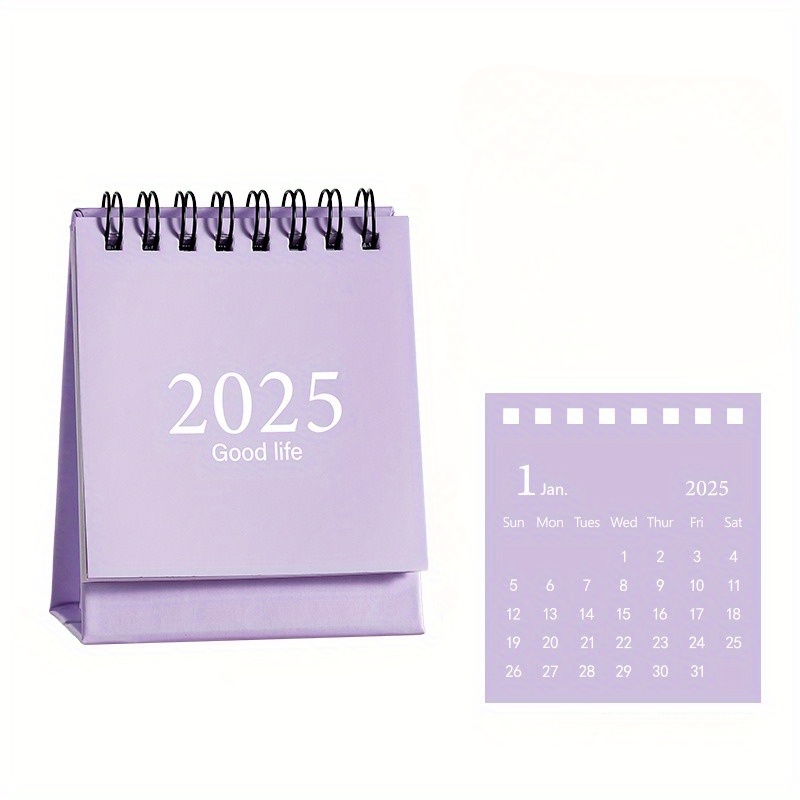 NUOBESTY Ini Desk Calendar Standing Flip Calendar 2024-2025 - Want It All