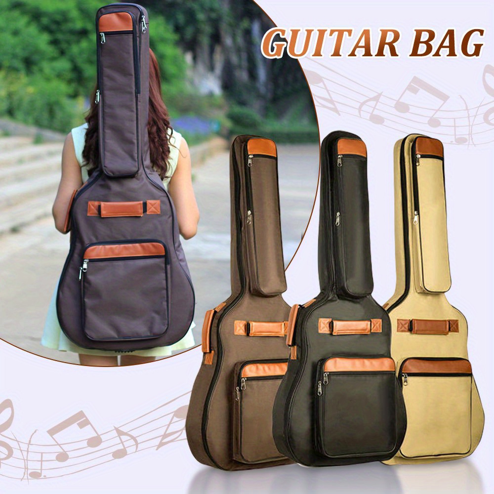 

Guitar Bag 41 Inches Multiple Pockets For Accessories 600d Oxford Cloth Sponge Padded For Acoustic Classical Guitar