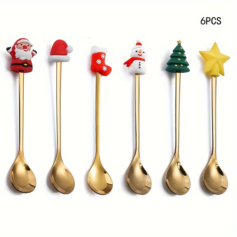 

Christmas , Set, Stainless Steel Mixed Christmas Spoon, Restaurant Christmas Party, Dessert Concentrated Coffee, , Jam, Christmas Gift, Chocolate, Restaurant Milk/cafe Eid Mubarak