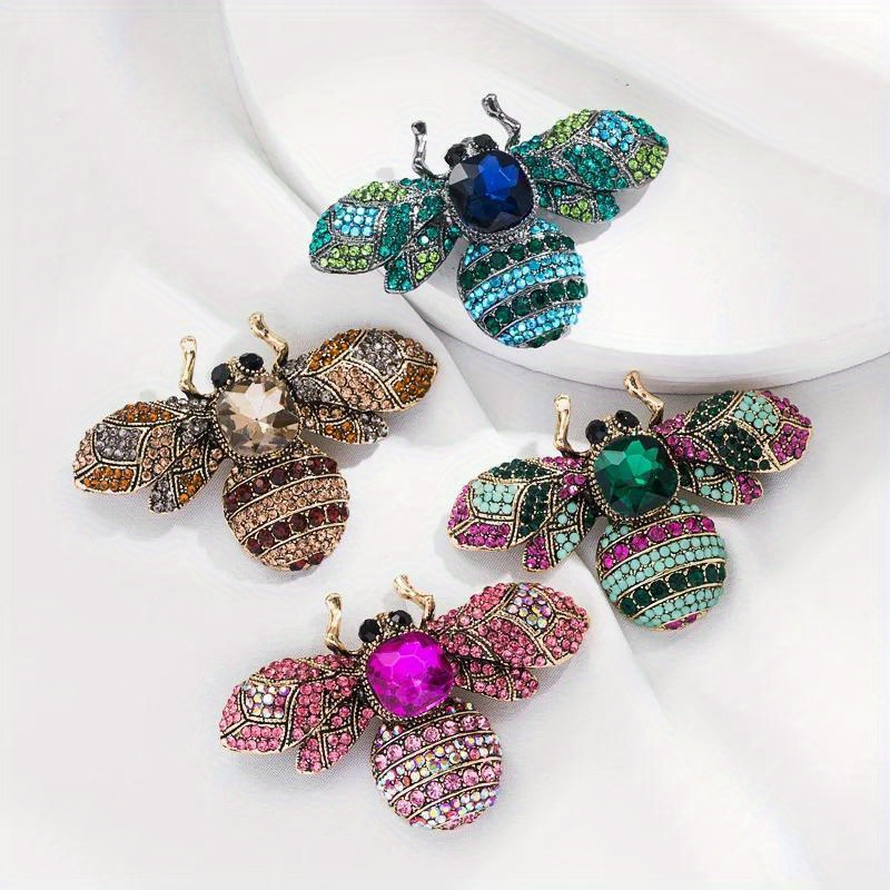 

Vintage Luxurious Animal Rhinestone Bee Brooch - Ladies' Accessories And Festive Occasions