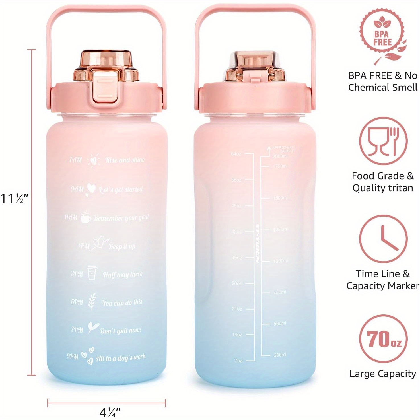 half gallon 1 8 liter water bottle 64 oz 1 8 liter water - Temu