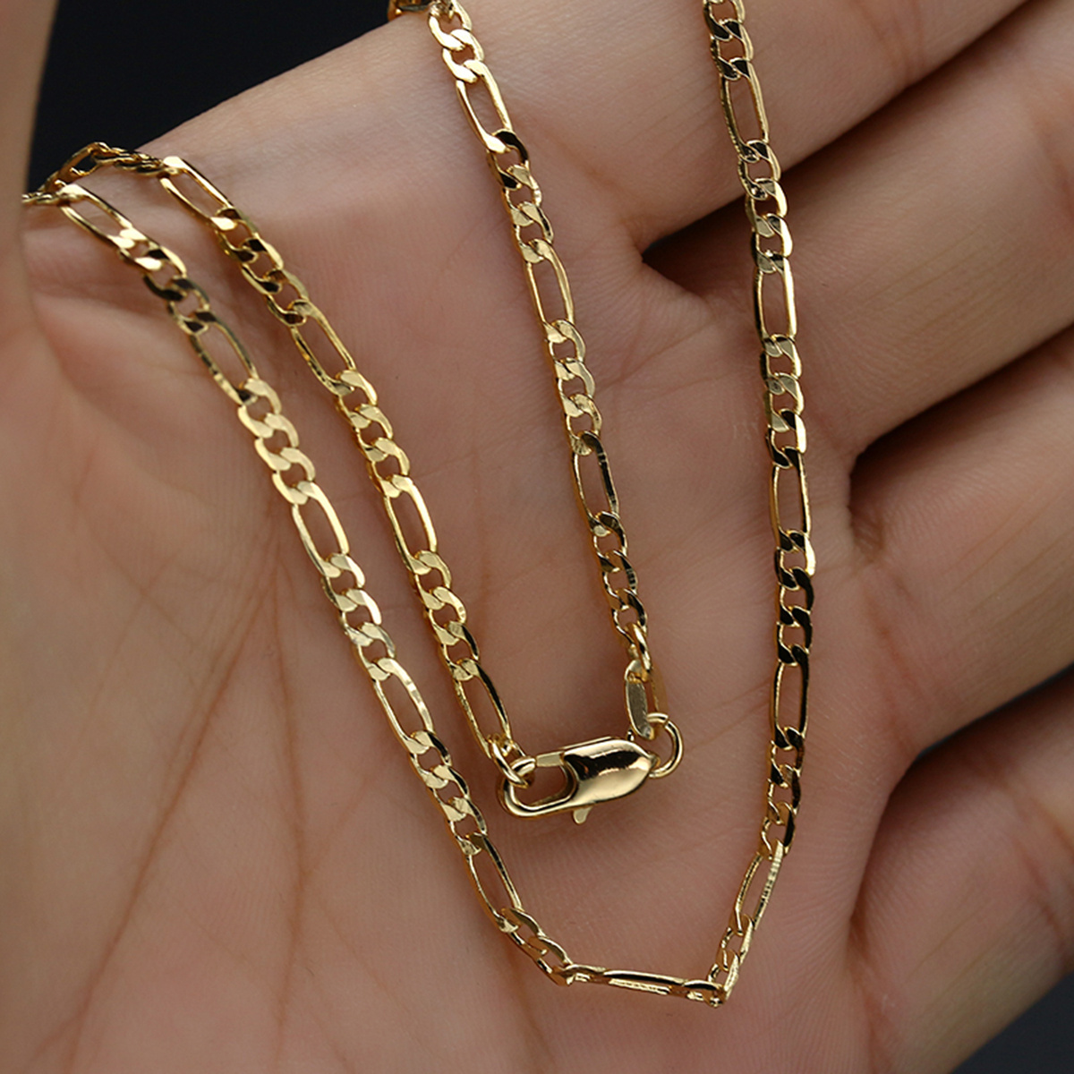 Collier Plaqué Or 14 Carats Forme Y - Chaîne Double Réglable - En Laiton, Fermoir Mousqueton - Pour Tous Les Jours, Fêtes, Cadeau - 8