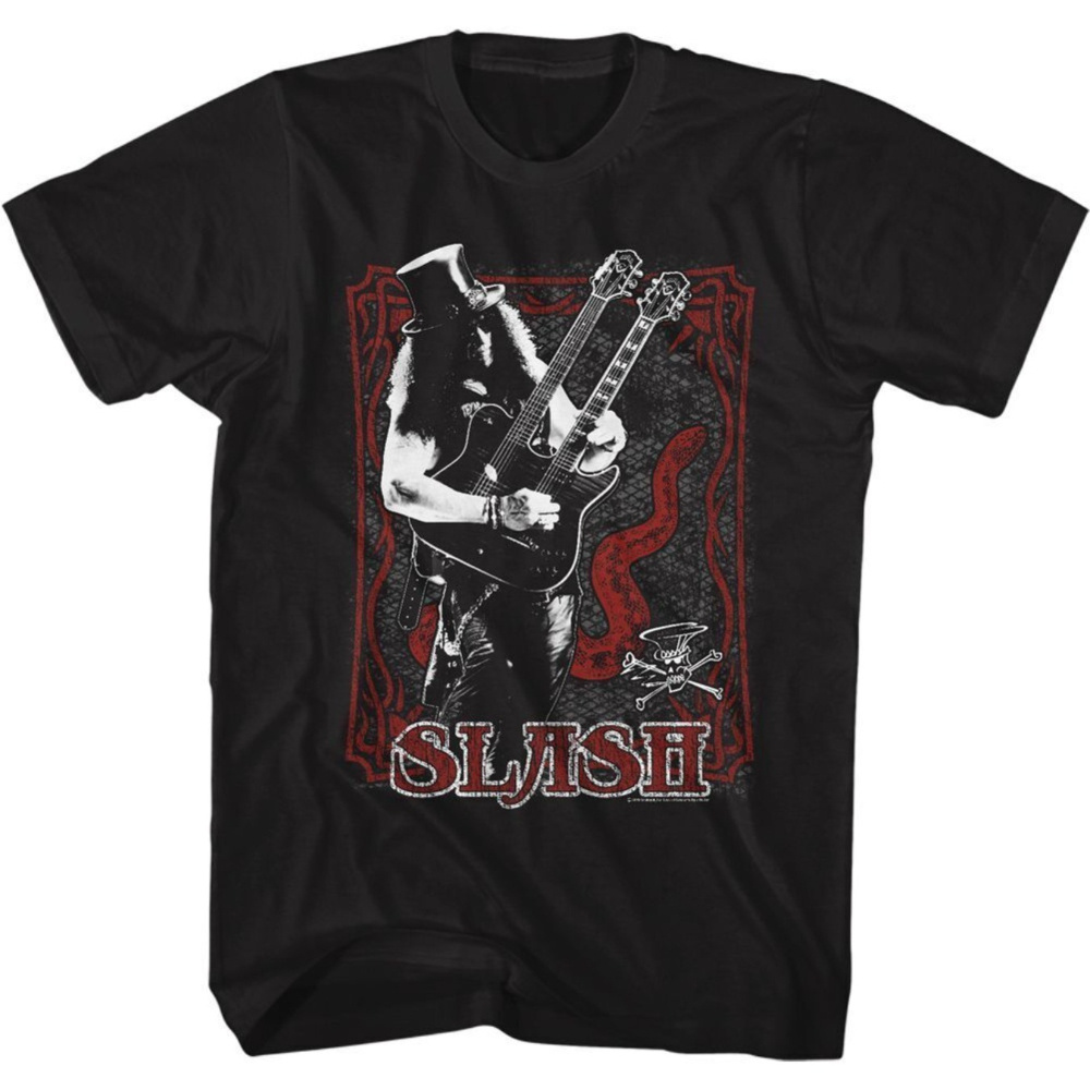 

Slash Rock Guitar Singer Pattern Print Pure Cotton Material Men's T-shirt, Soft Light Breathable Short Sleeved T-shirt For Men In Summer