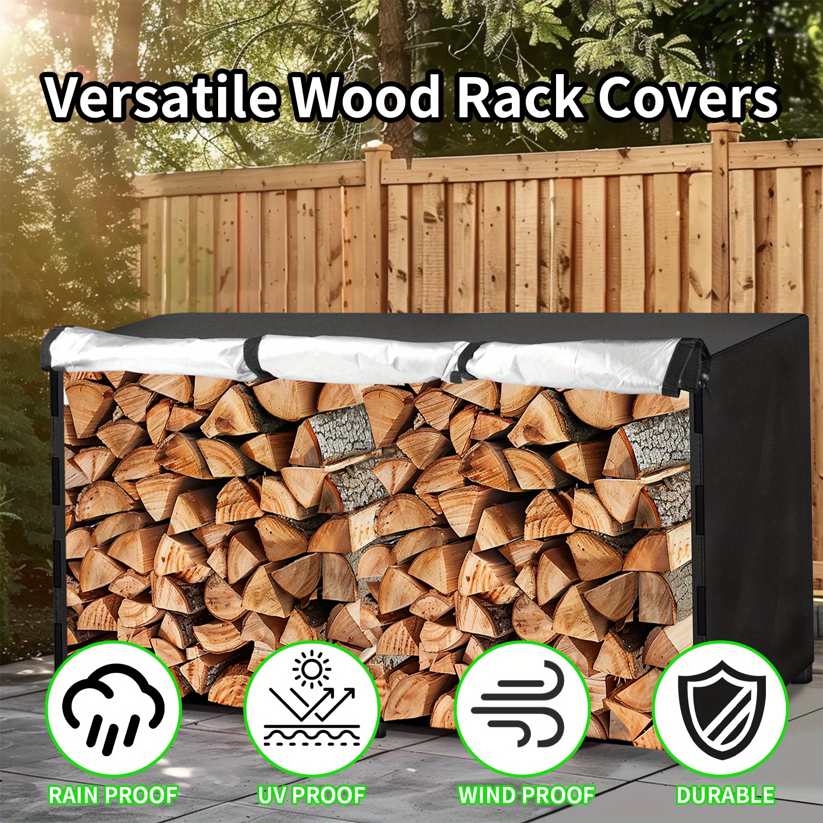 outdoor firewood rack cover waterproof wood rack covers Temu