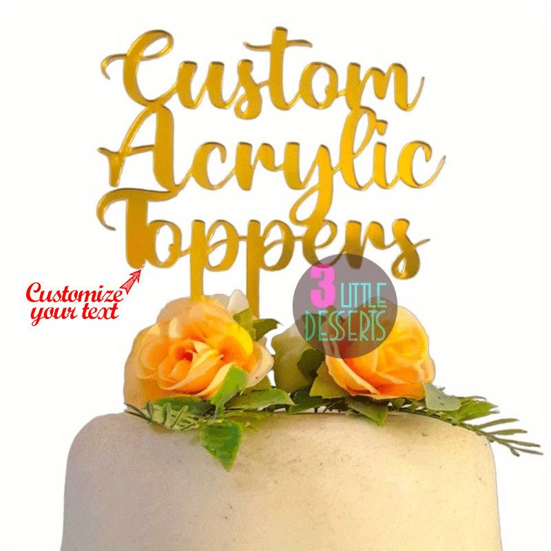 

Custom Acrylic Cake Topper - Personalized Dessert Table Decor For Parties, Unique Baking Accessory & Memorable Gift