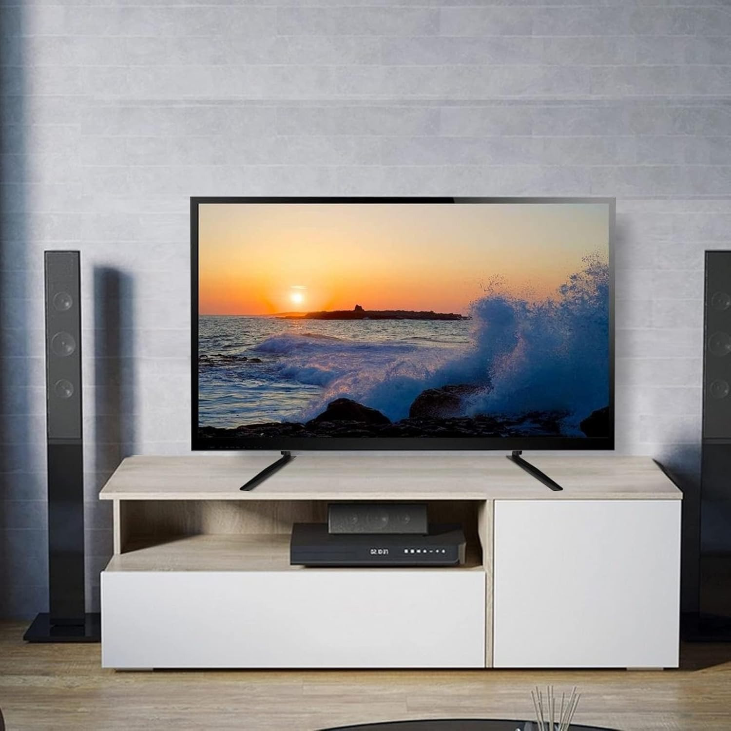 TEMU Trintion Height-adjustable Tv Stand - Metal Tv Leg For 37''-75'' Tvs, 50kg Load Capacity, Ideal For Home Use