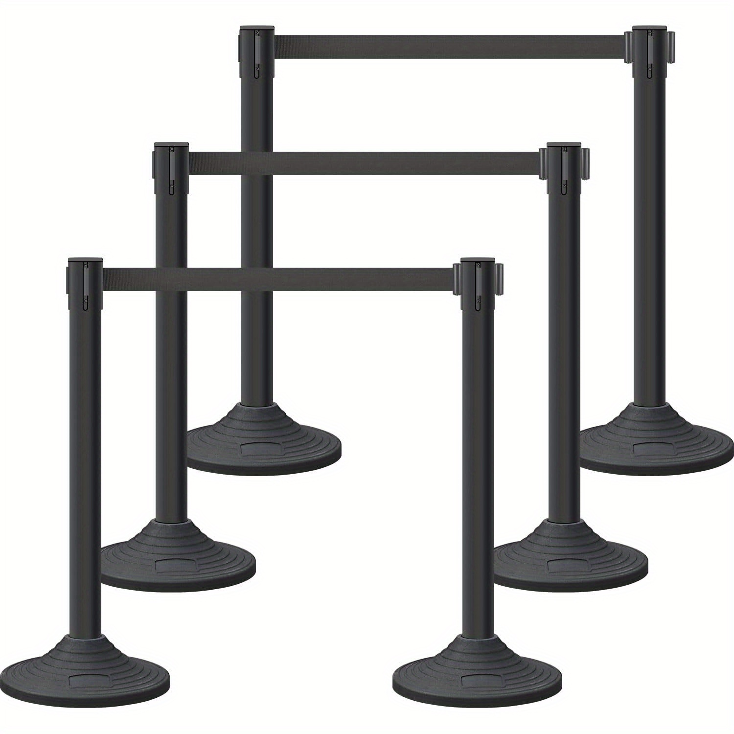 

[6 ] Set 10' Ft Retractable , Portable Barriers For & (6 ( ))