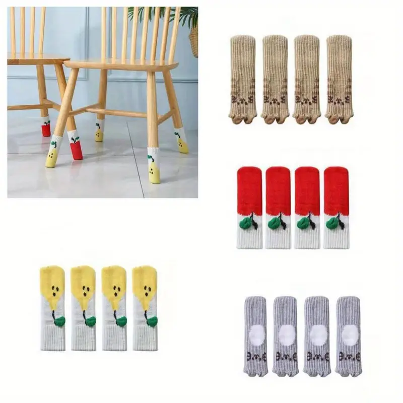 4pcs Chair Leg Socks Cloth Floor Protection Knitting Wool Socks Anti-slip Table Legs Furniture Feet Sleeve Cover Cat Scratching - 1503 4pcs Chair Leg Socks Cloth Floor Protection Knitting Wool Socks Anti-slip Table Legs Furniture Feet Sleeve Cover Cat Scratching - 1503