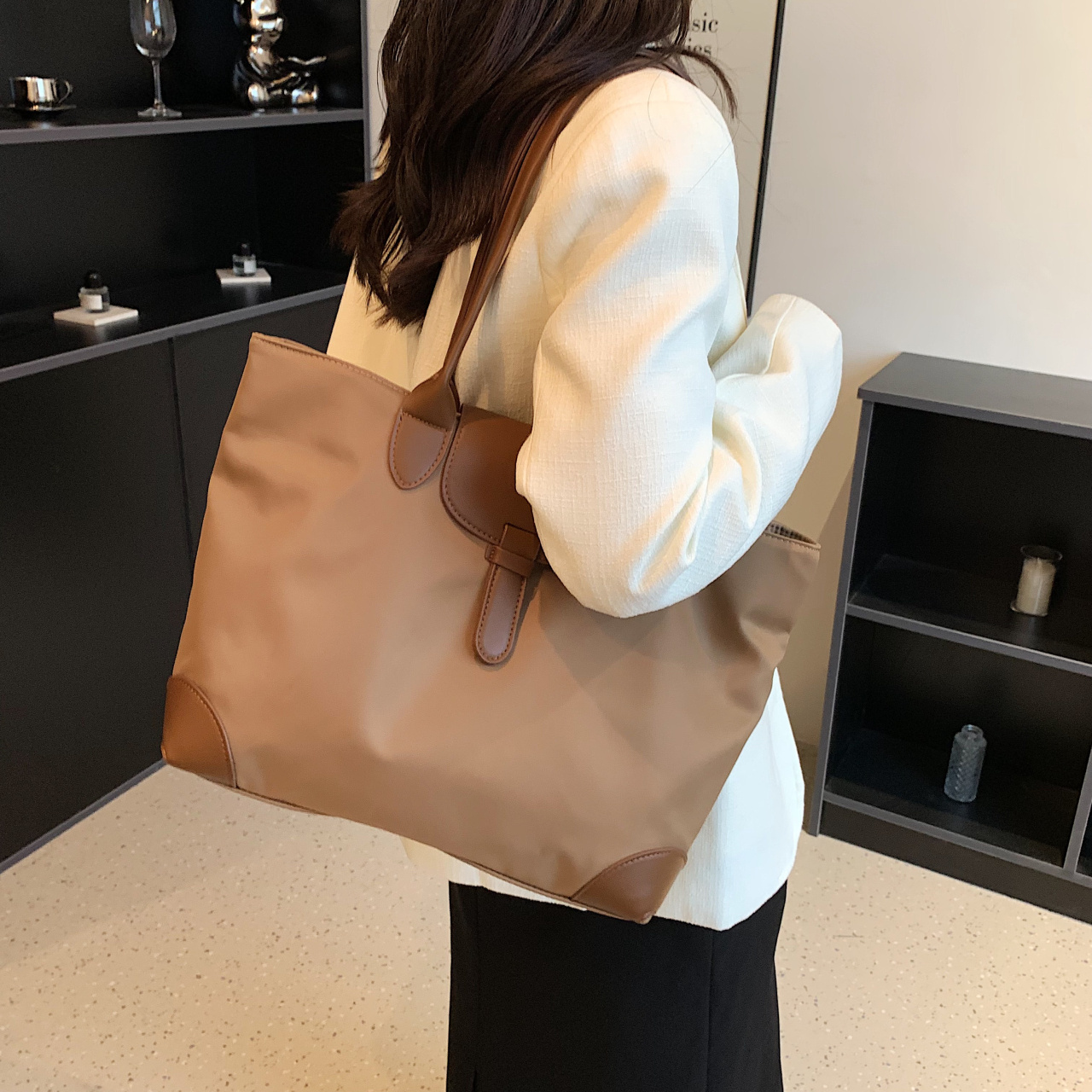 

Pu Tote Bag Shoulder And - Polyester Lined Shoulder Bag For Commuting, - And Women's Guangzhou