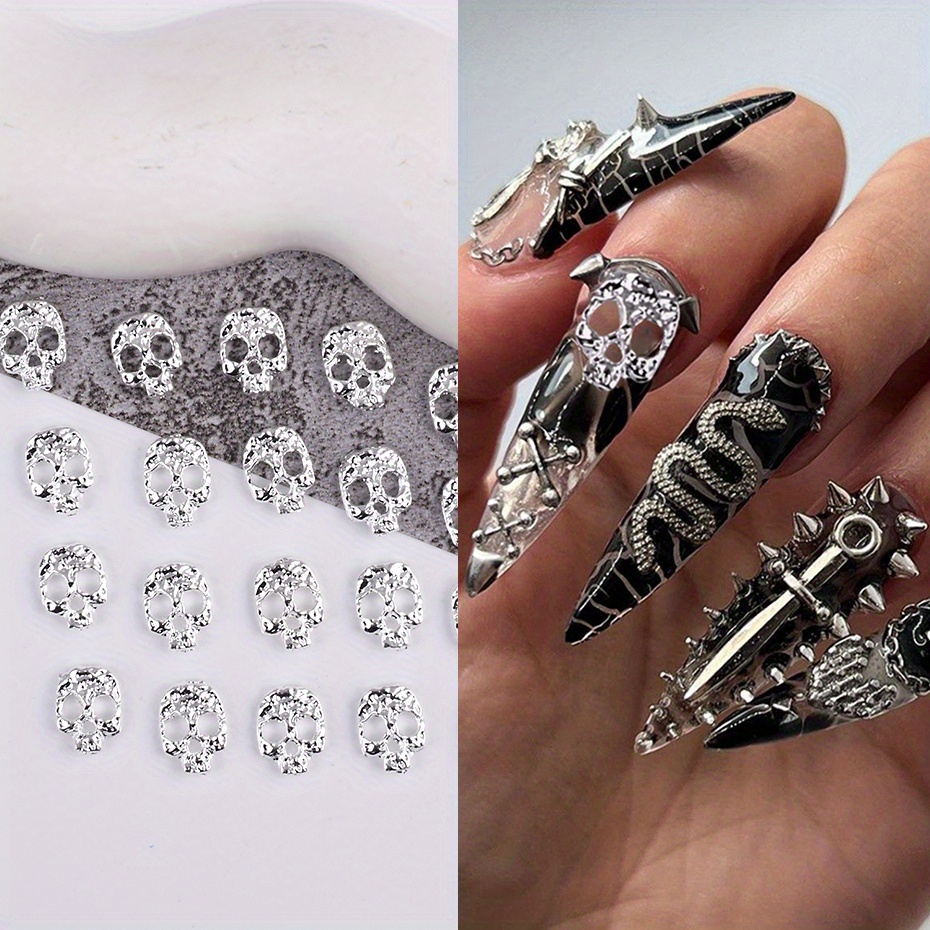 

20pcs - Alloy Decorations For Halloween, & Silvery