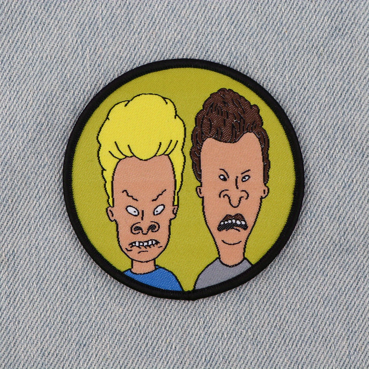 Image of Cartoon Duo Embroidered Patch 1pc - Iron-on/sew-on Applique For Clothing, Denim Jackets, Hats, T-shirts - Animated Humor Series Accessory Badge