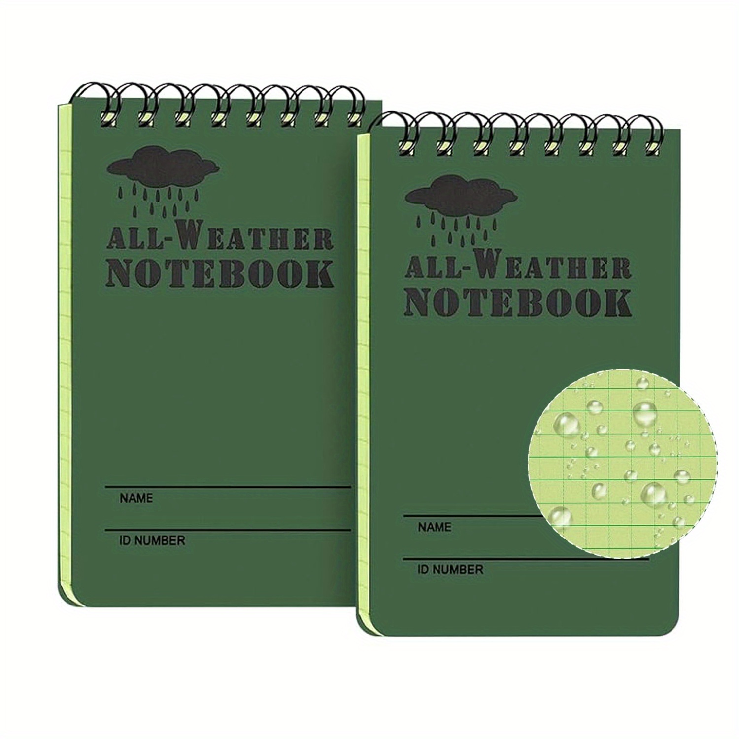 

Half-pack Of Waterproof All-weather Notebooks: 3x5 Spiral Coil Notebooks Made Of Stone Paper, Perfect For Office, Outdoor Activities, And More