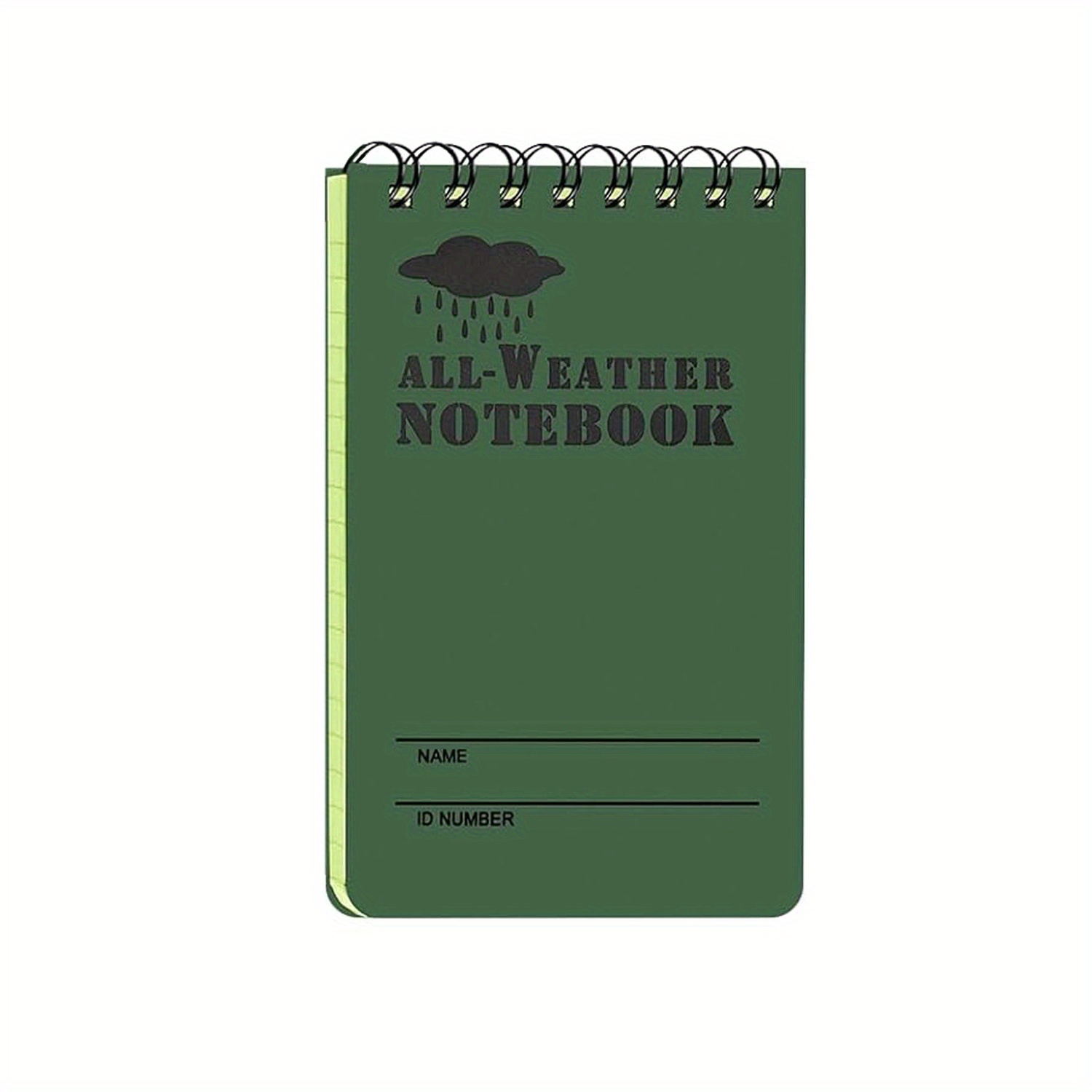 TEMU Halve verpakking waterdichte all-weather notebooks: 3X5 spiraal notebooks gemaakt van steenpapier, perfect voor kantoor, buitenactiviteiten en