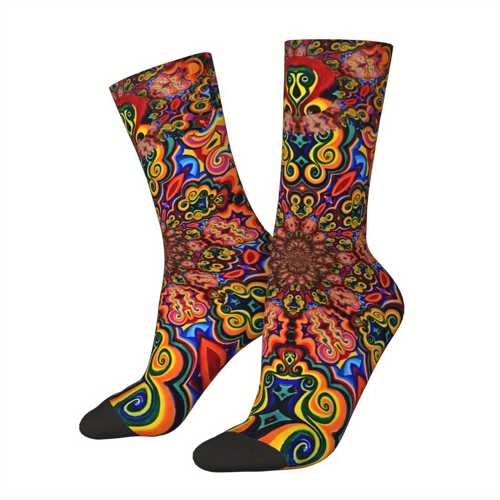 

Psychedelic Hip Hop Men's Crew Socks - Novelty , Breathable Polyester , Perfect Gift Idea