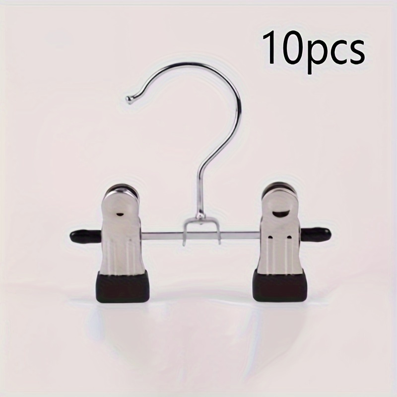 Image of 10pcs Clothes Hangers - Adjustable Clips For Boots & Pants - Commercial Grade - Ideal For Clothing Stores - Durable & Space- - Great Gift For Home Organization