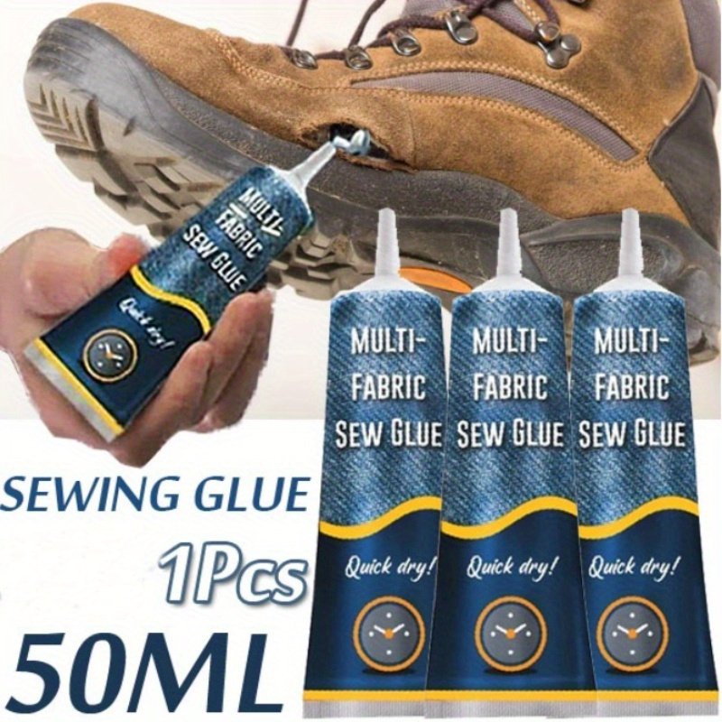 2PCS High Quality 1.69oz Multifunctional Secure Sew Glue Liquid Fast Tack Bonding Repair For Clothes Shoes Denim Faux Leather All Fabric